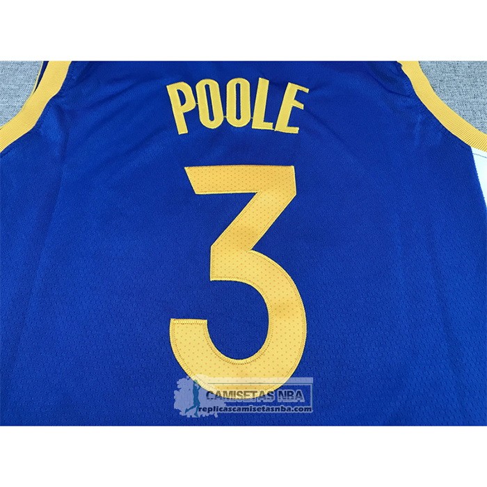 Camiseta Golden State Warriors Jordan Poole NO 3 Icon Azul